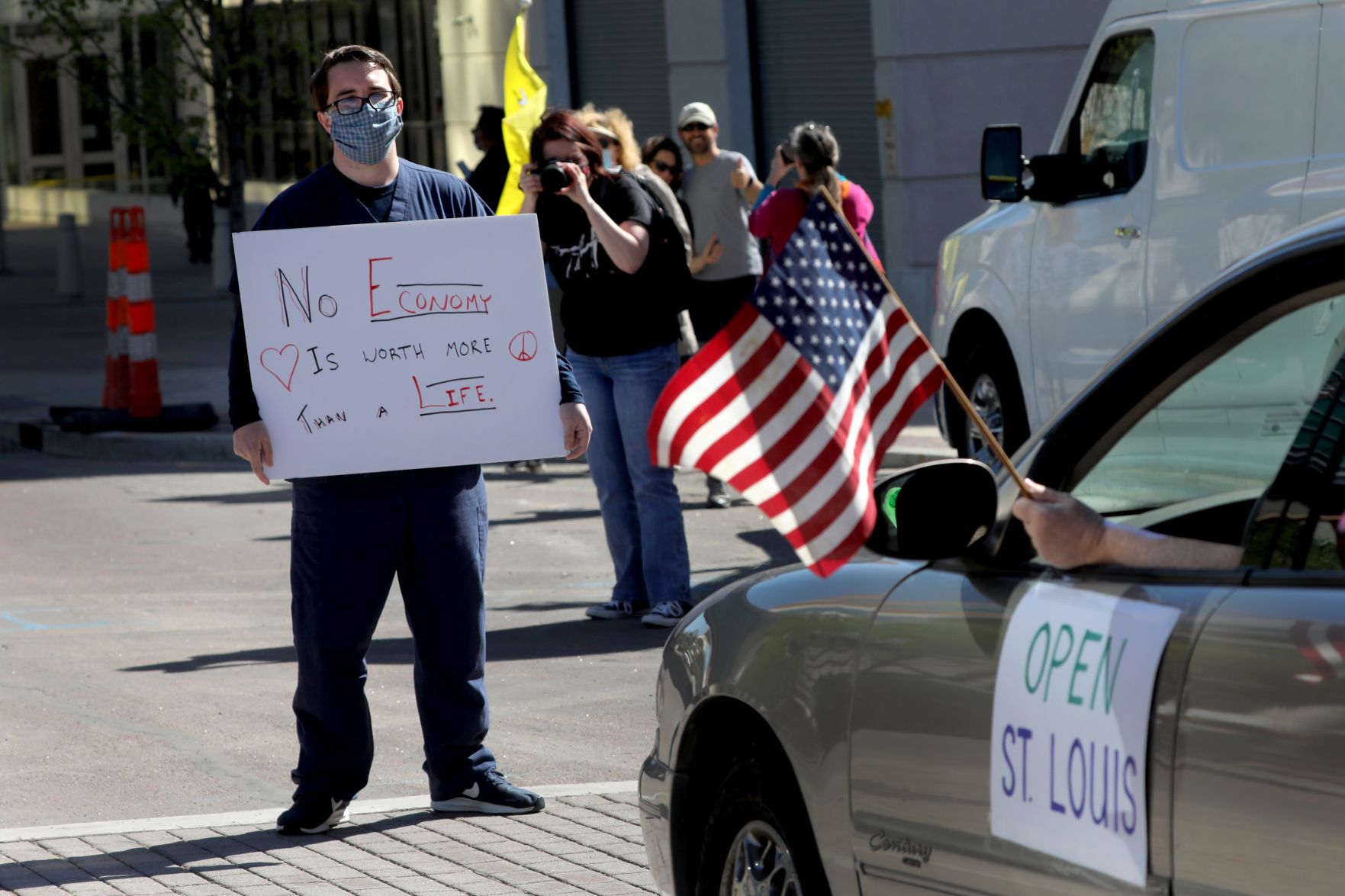 Protesters in Clayton demand state to ‘reopen'